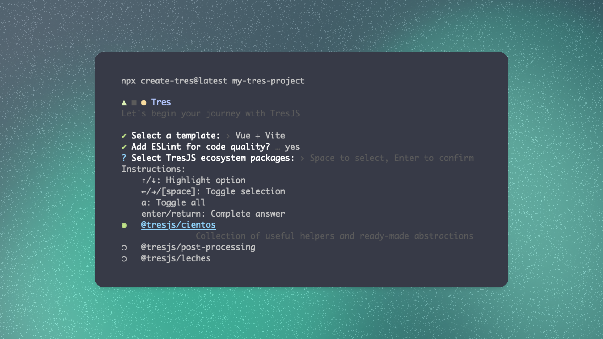 Tres 5.0 CLI