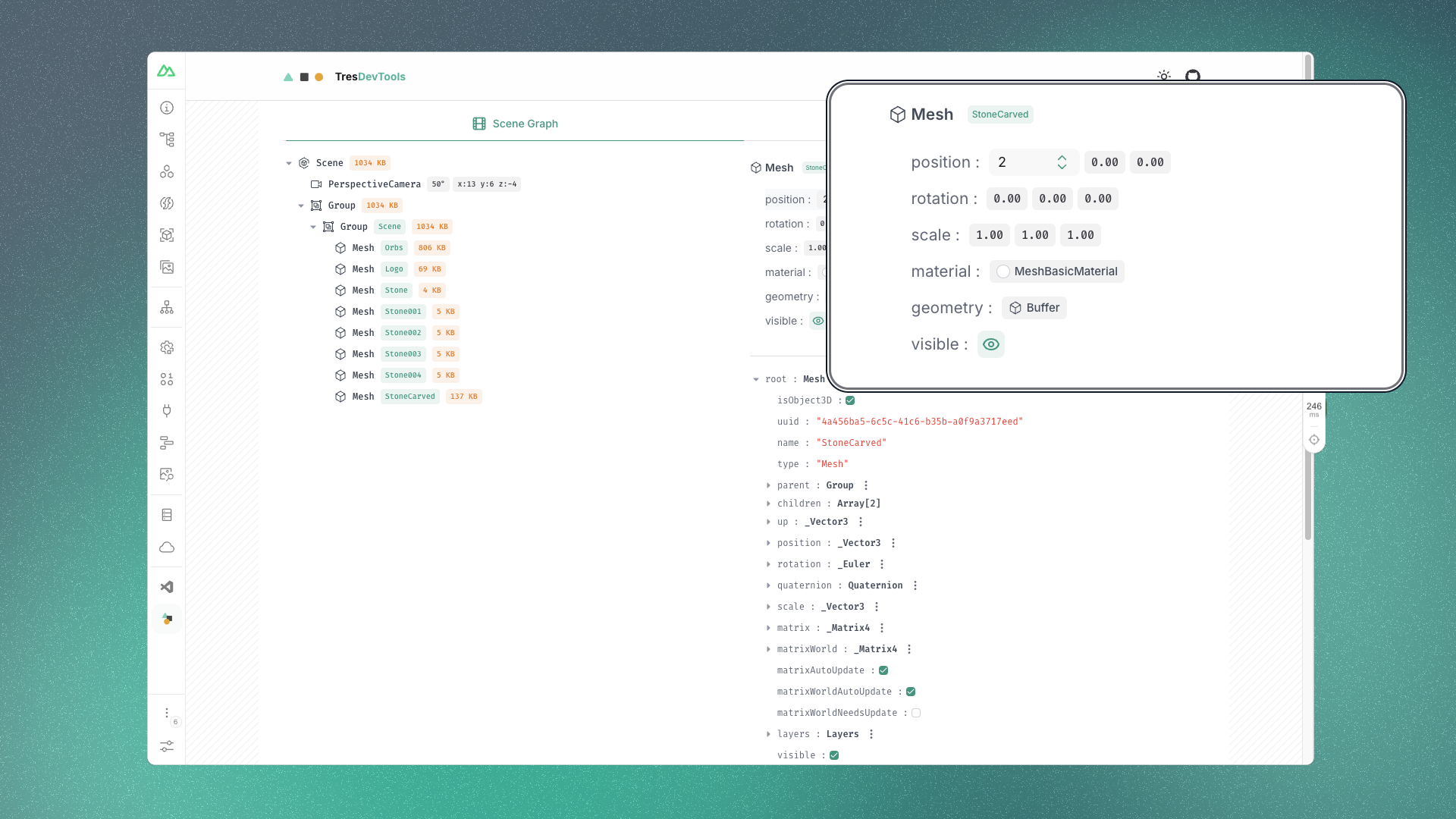 TresJS Devtools Scene Graph